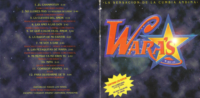 PORTADA Y CONTRAPORTADA DEL CD DE WARA´S TITULADO 